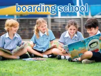 Definition & pronunciation of <strong>boarding school</strong>