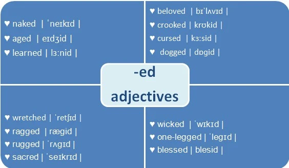 Wie man das Suffix ed nach dem Verb hinzufügt und wie man es liest